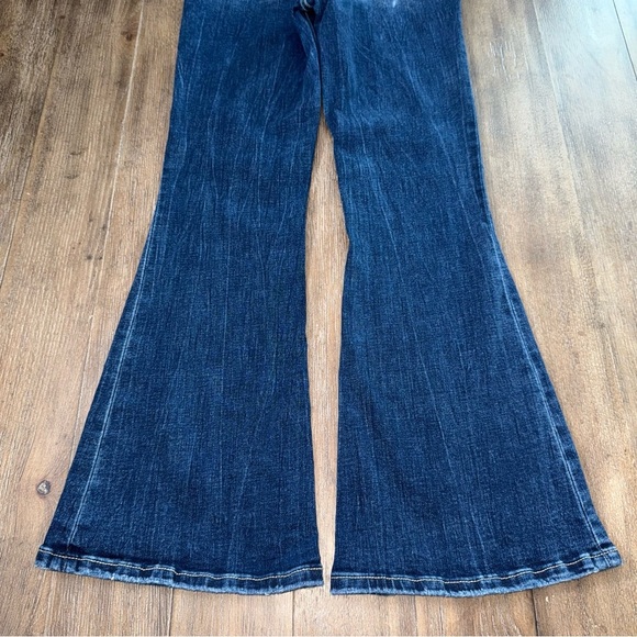 BKE Billie slim fit high rise flare Dark Blue Wash - Picture 12 of 12